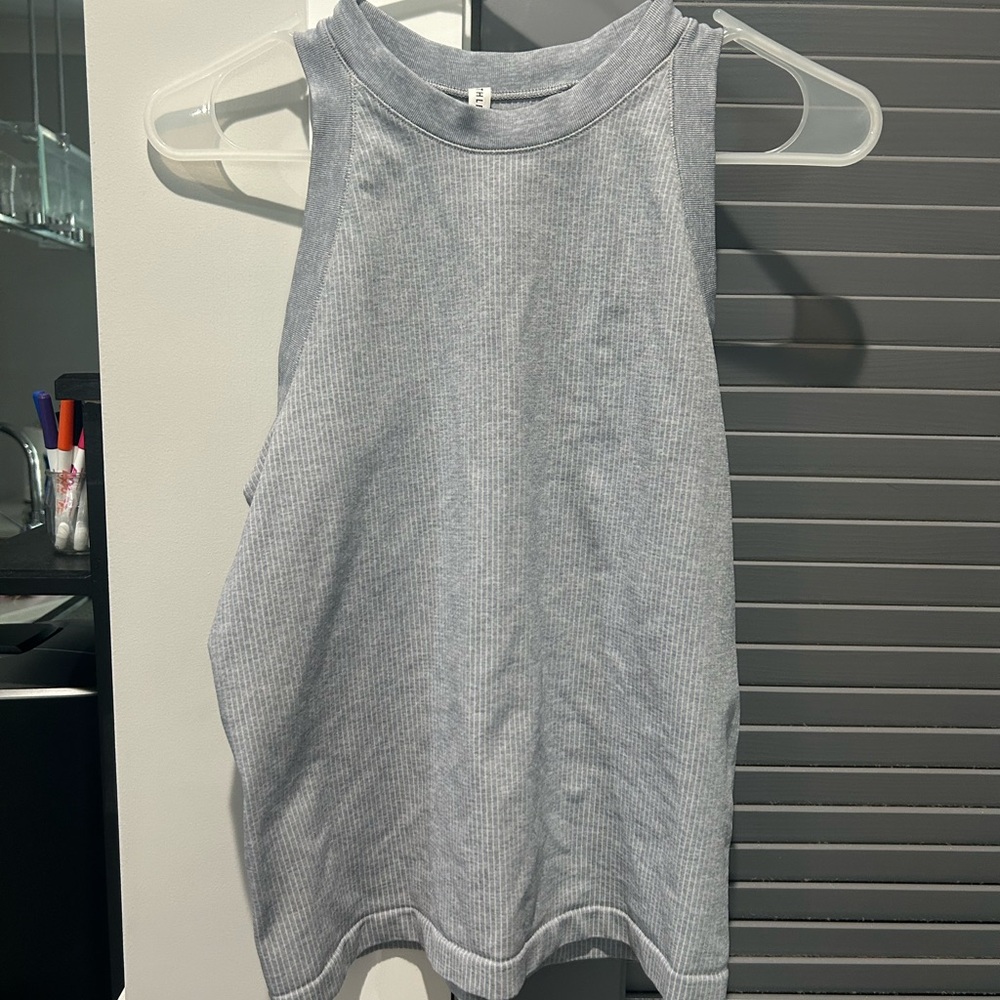 Athleta Light Gray Workout Tank Top